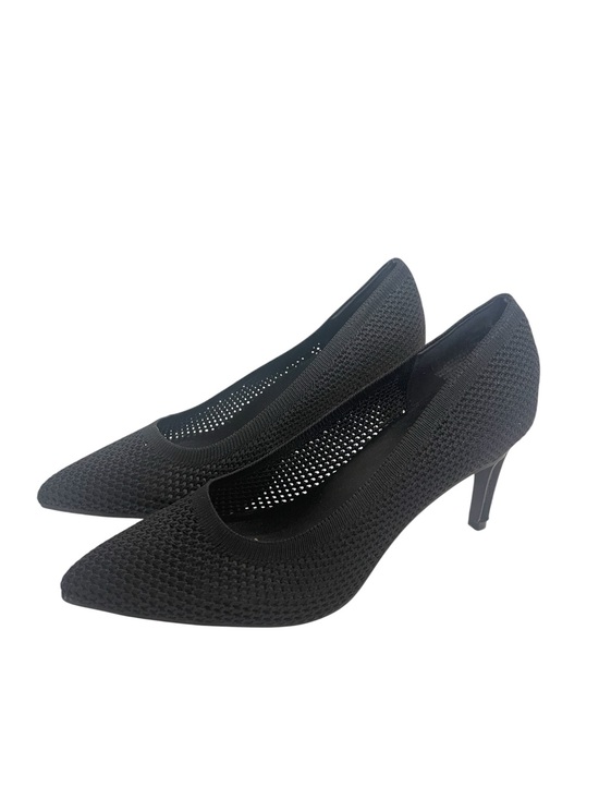 Tahari Shoes - TAHARI Everest Classic Black Pointed Toe Knit Pumps Heels Shoes